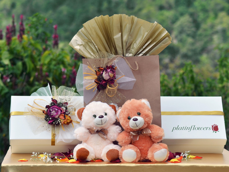Caja de 24 Rosas más Peluches